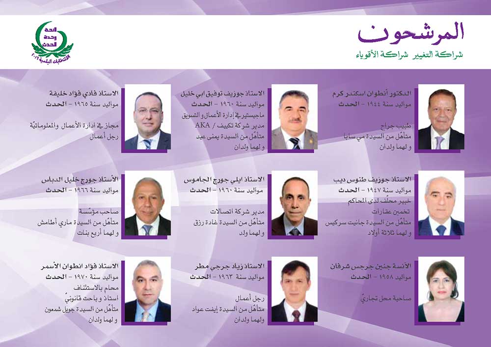 المرشّحون للانتخابات البلديّة-1